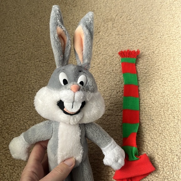 Vintage 1992 McDonald’s Looney Tunes Warner Bros. Christmas Bugs Bunny Plush Toy - Picture 8 of 11
